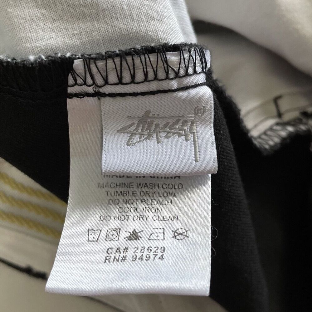 STUSSY Womens Black Flat Front Cropped Pants Wide-Leg Sz 29 - Picture 6 of 7